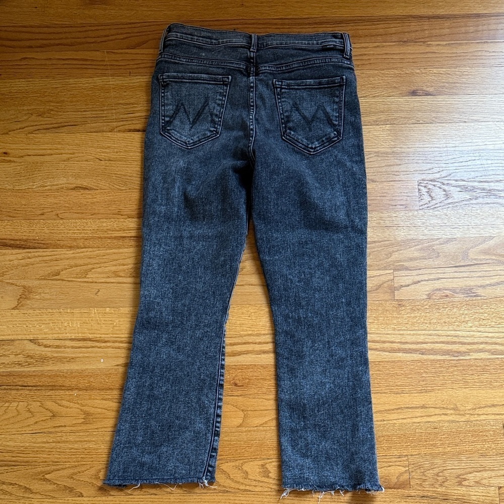MOTHER Insider Crop Step Fray Train Stops Black Wash Size 29 Style 1157-851 - Picture 5 of 7